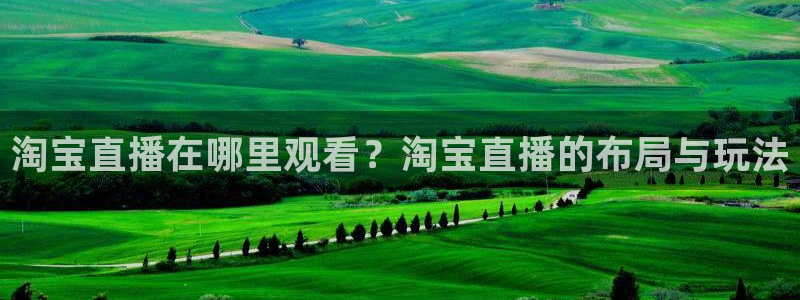 鲸鱼体育高清直播：淘宝直播在哪里观看？淘宝直播的布局与玩法