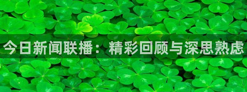 鲸鱼体育在线：今日新闻联播：精彩回顾与深思熟虑